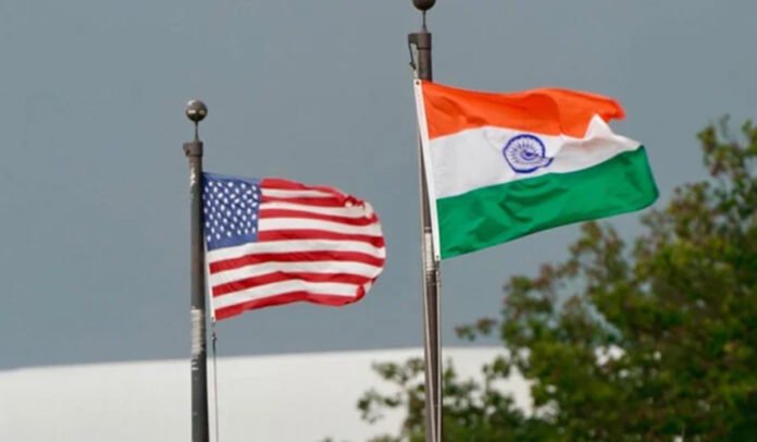 India US flags