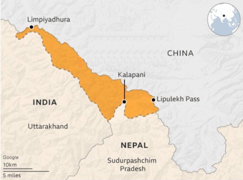Lipulekh Pass map