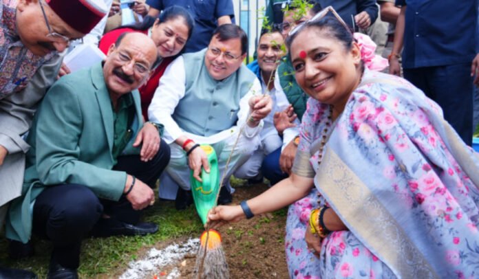 Tree plantation Pushkar Singh Dhami