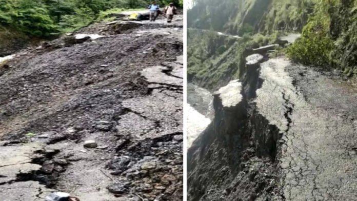 Bhaani-Harsingyabgad road in Bageshwar
