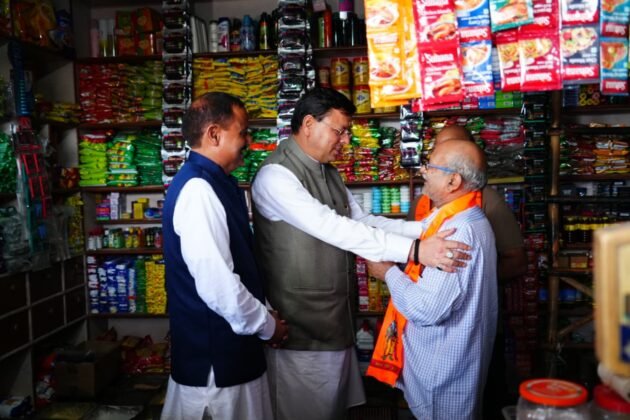 Chief Minister Pushkar Singh Dhami CM promoting Swadeshi and GST Awareness in Dehradun