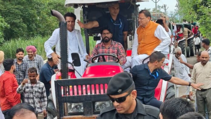Pushkar Singh Dhami in Laksar in Haridwar
