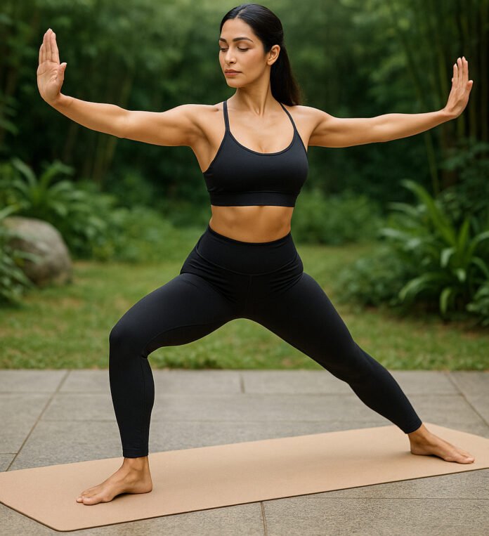 Exercising lady