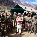 CM Dhami Visits Border Village Milam, Announces New Projects Pushkar Singh Dhami with Indo-Tibetan Border Police (ITBP) personnel in Pithoragarh