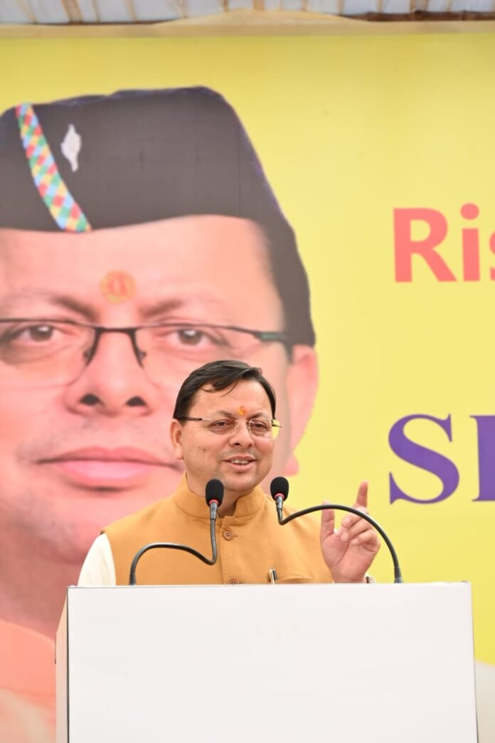 Pushkar Singh Dhami at a School function