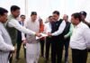 CM Dhami Reviews FRI Preparations For Uttarakhand Silver Jubilee Celebration Event Pushkar Singh Dhami inspecting the Silver Jubilee celebration venue at FRI Dehradun
