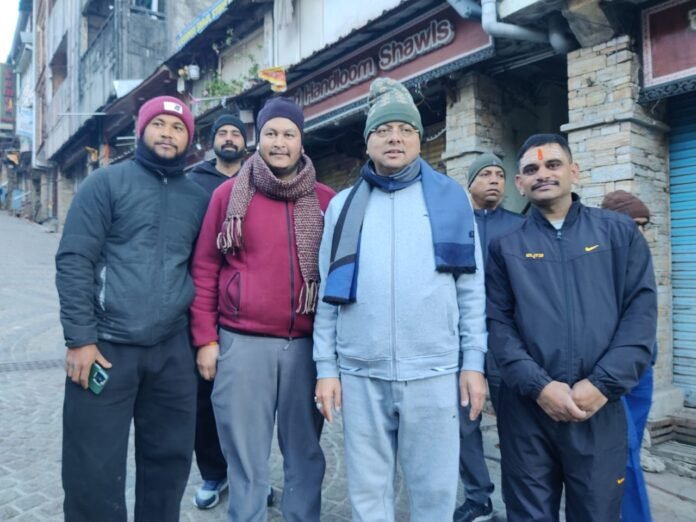 Pushkar Singh Dhami on Nainital morning walk