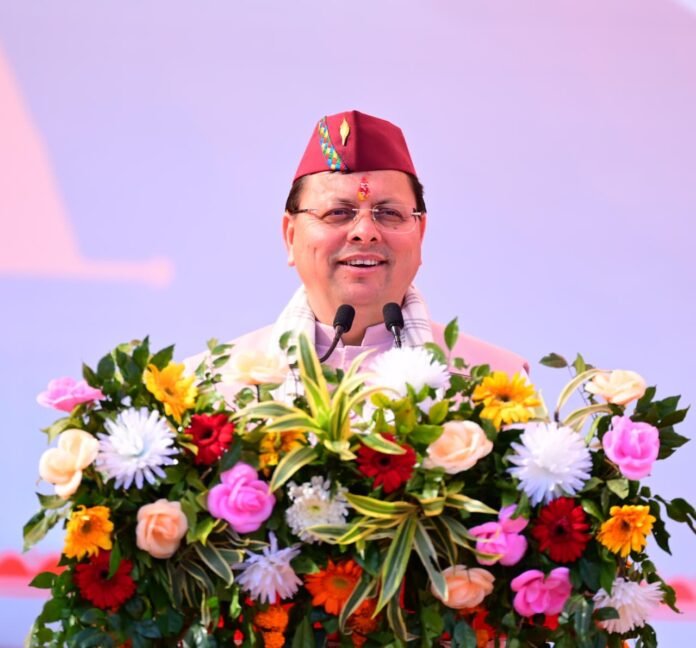 Pushkar Singh Dhami in Letibunga