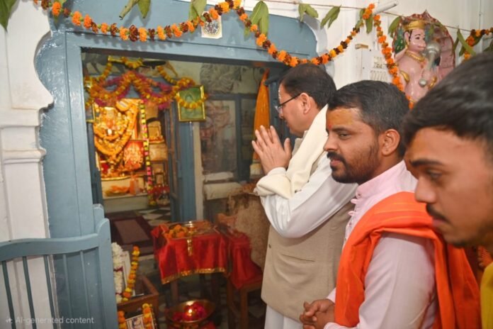 Pushkar Singh Dhami offering prayers at Daksheshwar Mahadev Temple