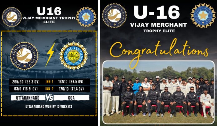 Vijay Merchant Trophy Elite Uttarakhand team